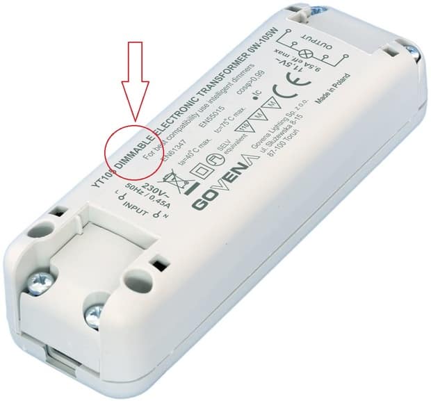 transformador LED regulable